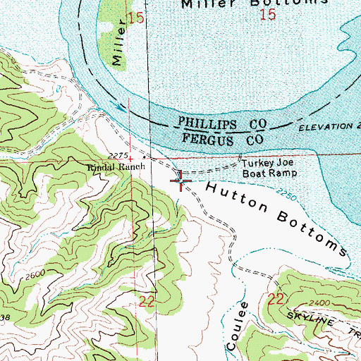 Topographic Map of Fort Carroll (historical), MT