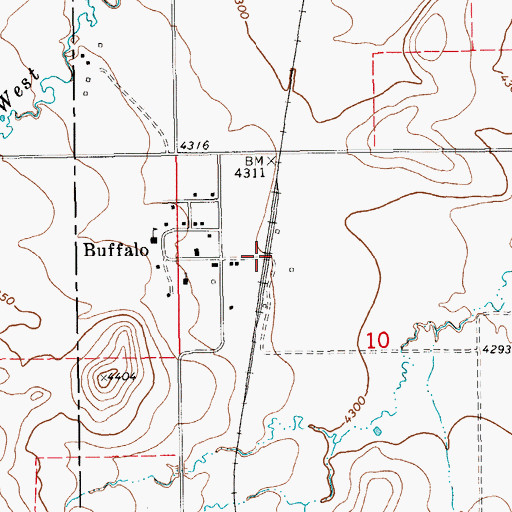 Topographic Map of McCall-Webster Elevator (historical), MT