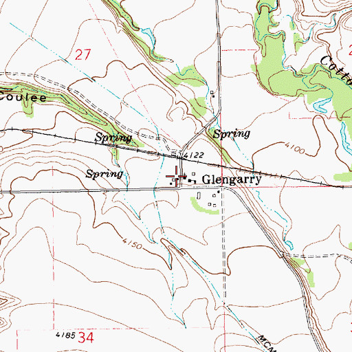 Topographic Map of Presbyterian Church, MT
