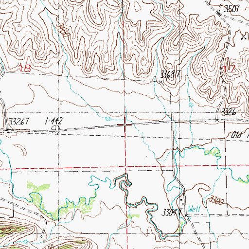 Topographic Map of Doughty Post Office (historical), MT