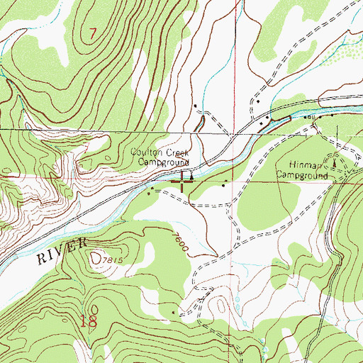 Topographic Map of Coulton Creek Campground, CO