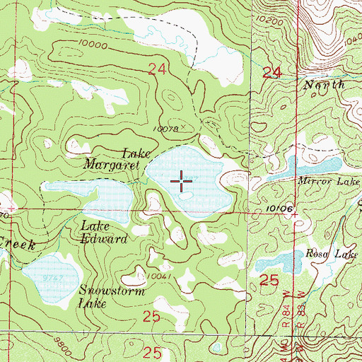 Topographic Map of Lake Margaret, CO