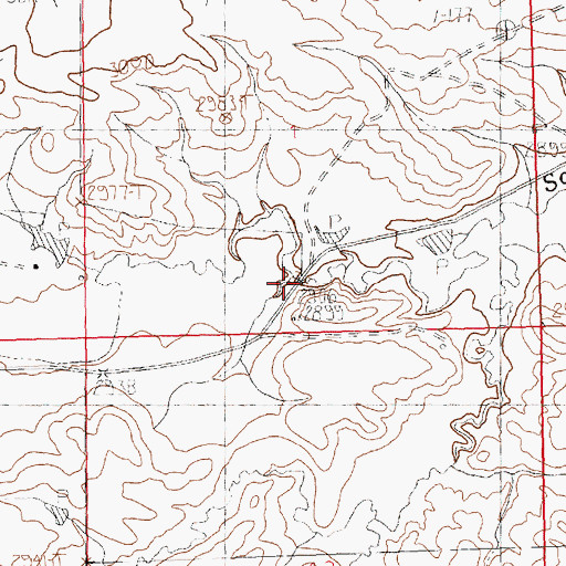 Topographic Map of Joslin Bridge, MT
