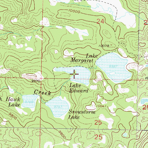 Topographic Map of Lake Edward, CO