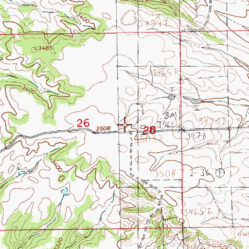 Topographic Map of Rumble Creek (historical), MT