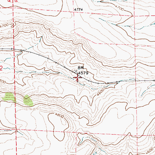 Topographic Map of Orange (historical), MT