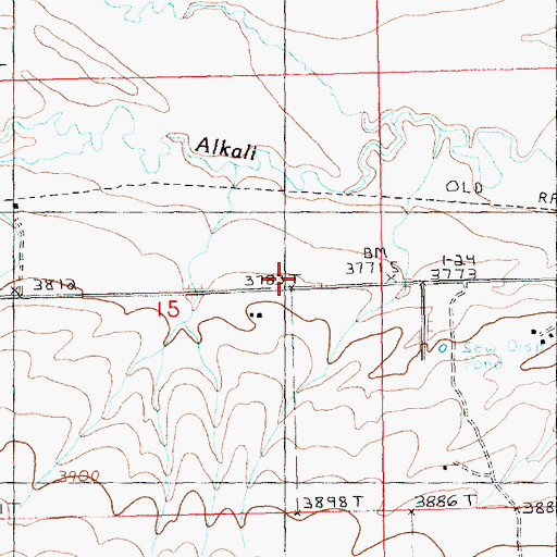 Topographic Map of Novary Post Office (historical), MT
