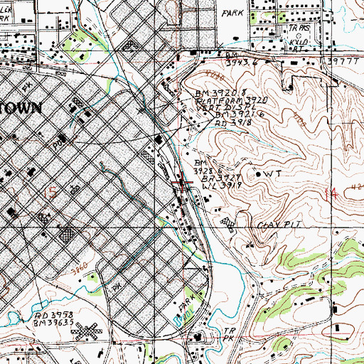 Topographic Map of Big Spring Creek Bridge, MT