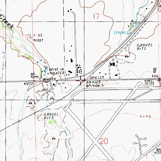 Topographic Map of Chicago Milwaukee Saint Paul and Pacific Overpass Bridge, MT