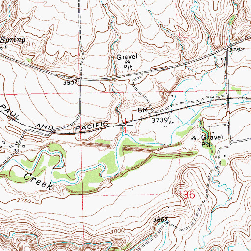 Topographic Map of McDonnell (historical), MT