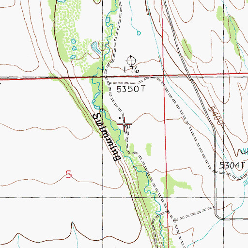 Topographic Map of Whelan Post Office (historical), MT