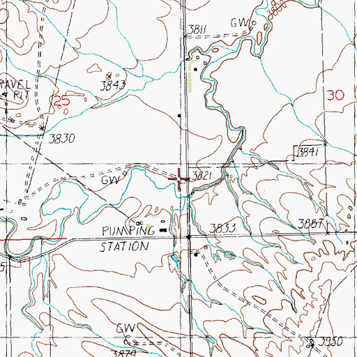 Topographic Map of Seventynine Post Office (historical), MT