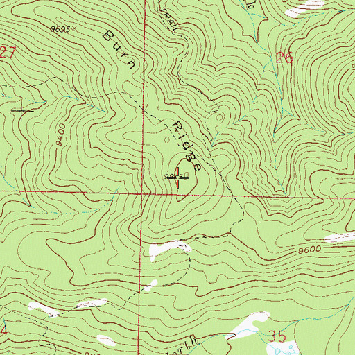 Topographic Map of Burn Ridge, CO