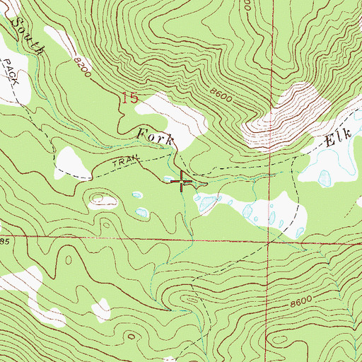 Topographic Map of Burn Creek, CO