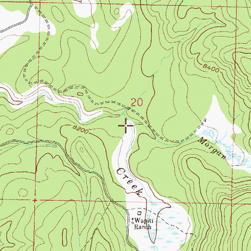Topographic Map of Morgan Creek, CO