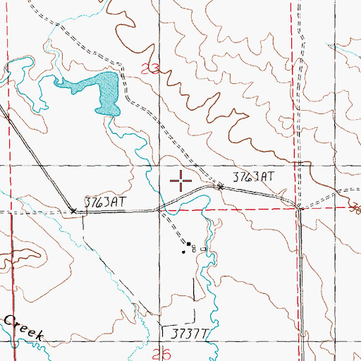 Topographic Map of Folsom Post Office (historical), MT