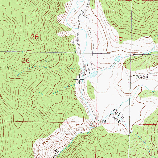 Topographic Map of Ditch Creek, CO