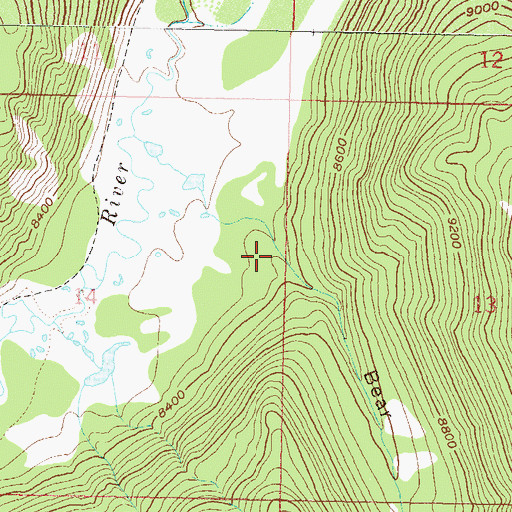 Topographic Map of Bear Canyon, CO