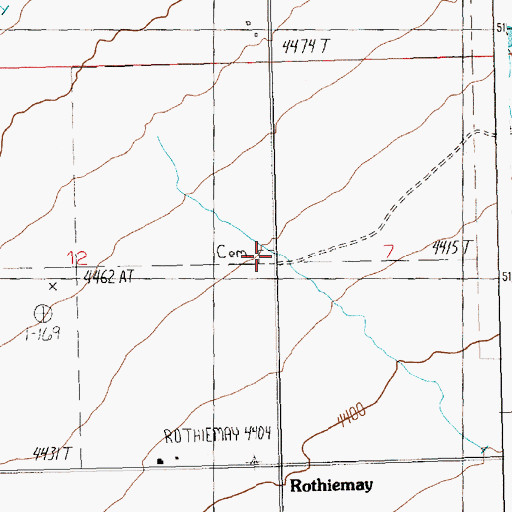 Topographic Map of Rothiemay Cemetery, MT