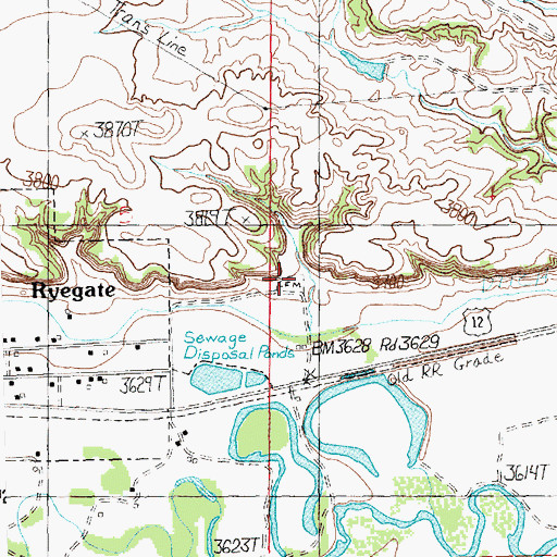 Topographic Map of Resurrection Cemetery, MT