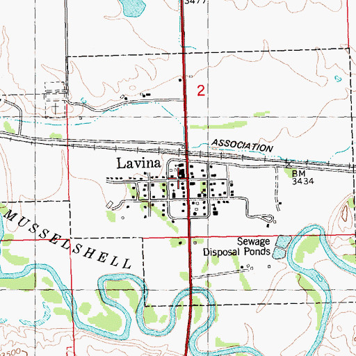 Topographic Map of Saint Josephs Catholic Church, MT