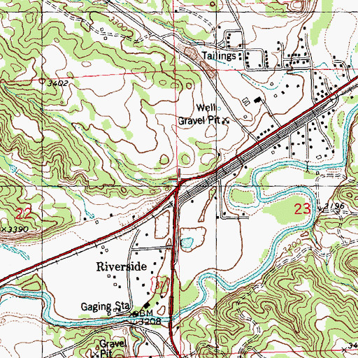 Topographic Map of Cow Country Historical Marker, MT