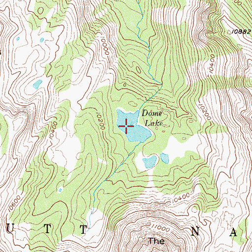 Topographic Map of Dome Lake, CO