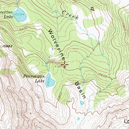 Topographic Map of Wolverine Basin, CO