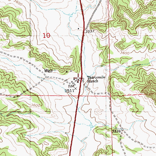 Topographic Map of Buckey Post Office (historical), MT