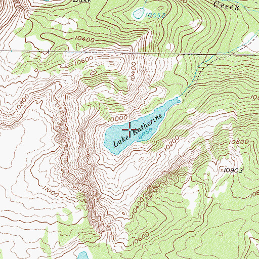 Topographic Map of Lake Katherine, CO