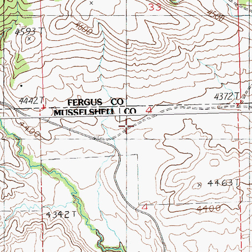 Topographic Map of Hyfield Post Office (historical), MT