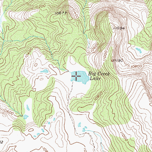 Topographic Map of Big Creek Lake, CO