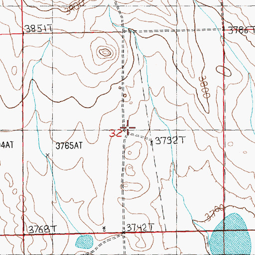 Topographic Map of Wheaton Post Office (historical), MT