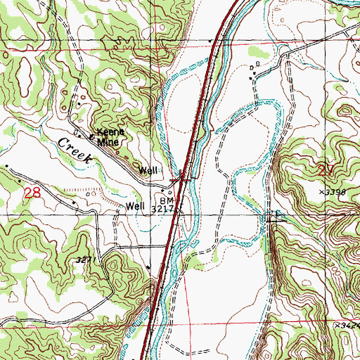 Topographic Map of West Roundup (historical), MT
