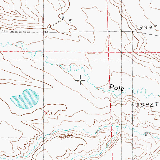 Topographic Map of Sahara Post Office (historical), MT