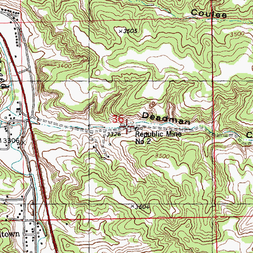 Topographic Map of Republic (historical), MT