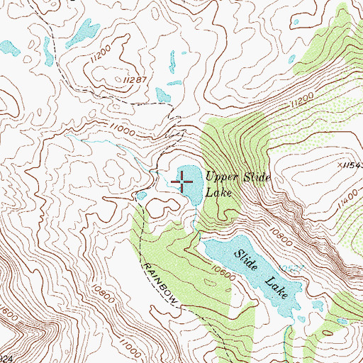 Topographic Map of Upper Slide Lake, CO
