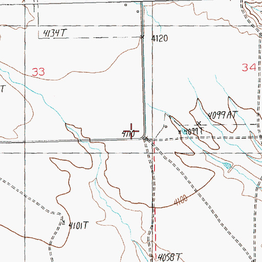 Topographic Map of Tuffley Post Office (historical), MT