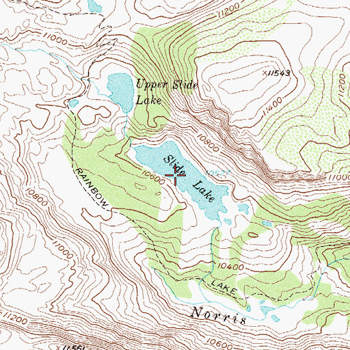 Topographic Map of Slide Lake, CO