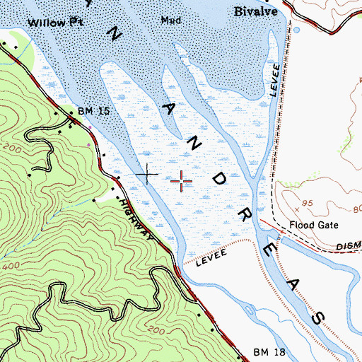 Topographic Map of Tomales Bay Ecological Reserve, CA