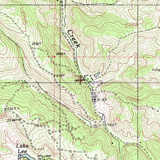 Topographic Map of Johnson Ranch, CA