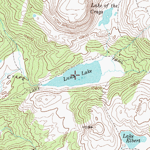 Topographic Map of Luna Lake, CO