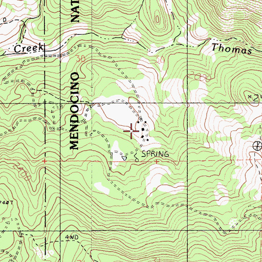Topographic Map of Laleys Ranch, CA