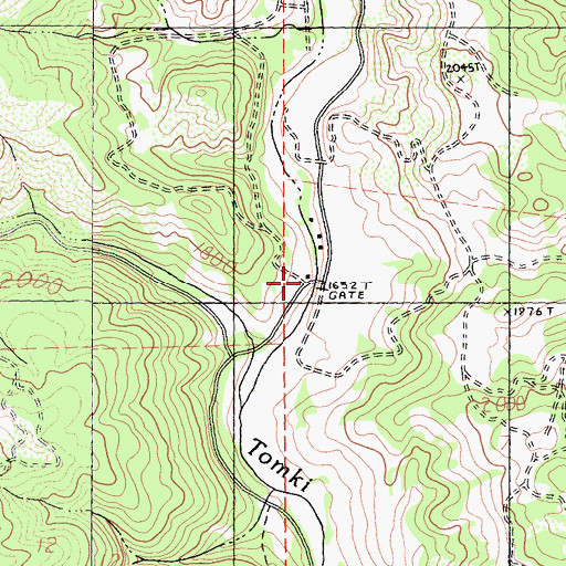 Topographic Map of Old Fulwider Ranch, CA