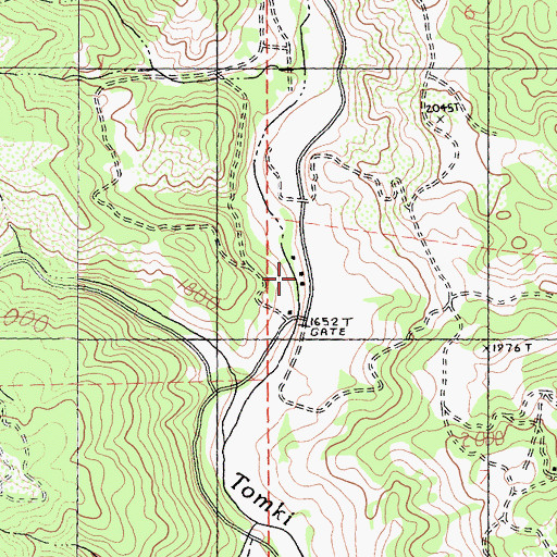 Topographic Map of Triangle G Ranch, CA