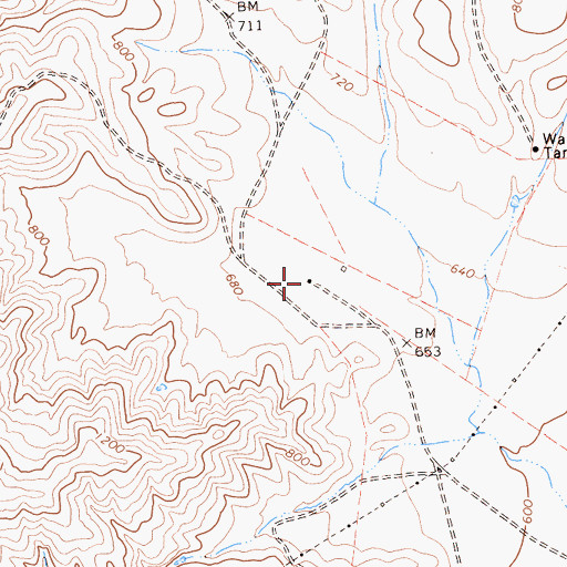 Topographic Map of Menefee Ranch, CA