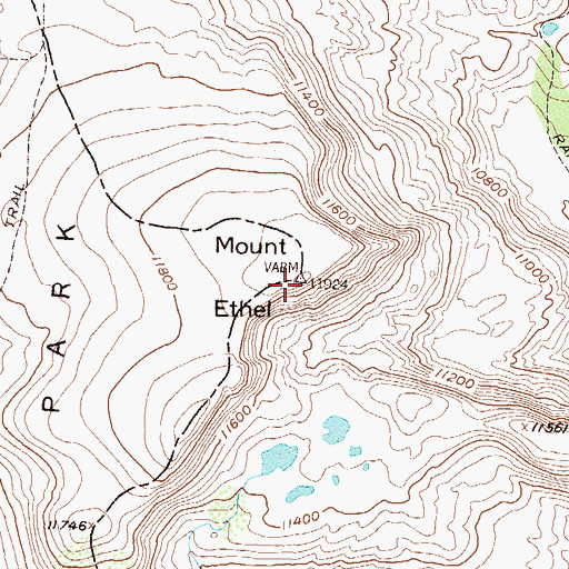 Topographic Map of Mount Ethel, CO
