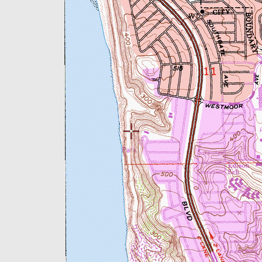 Topographic Map of Northridge City Park, CA