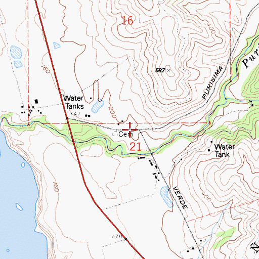 Topographic Map of Purisima (historical), CA