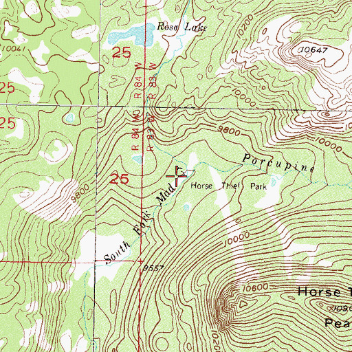 Topographic Map of Porcupine Creek, CO